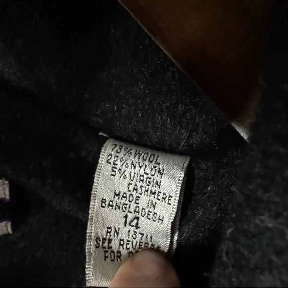 Vintage Amanda Smith Wool Cashmere Chore Jacket Size 14 Classic Vintage Academia - Picture 9 of 14